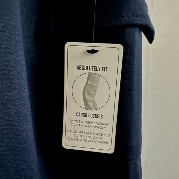 VOGO Track Pants Mens Medium Navy Blue Pockets Jogger Absolutely Fit Activewear - Picture 5 of 8